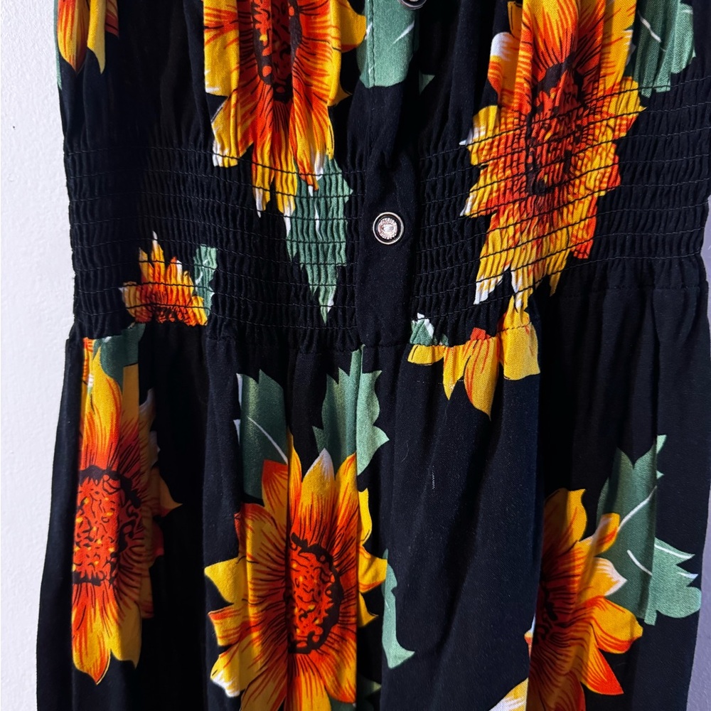 Sunflower Print Maxi Dress - Picture 4 of 5